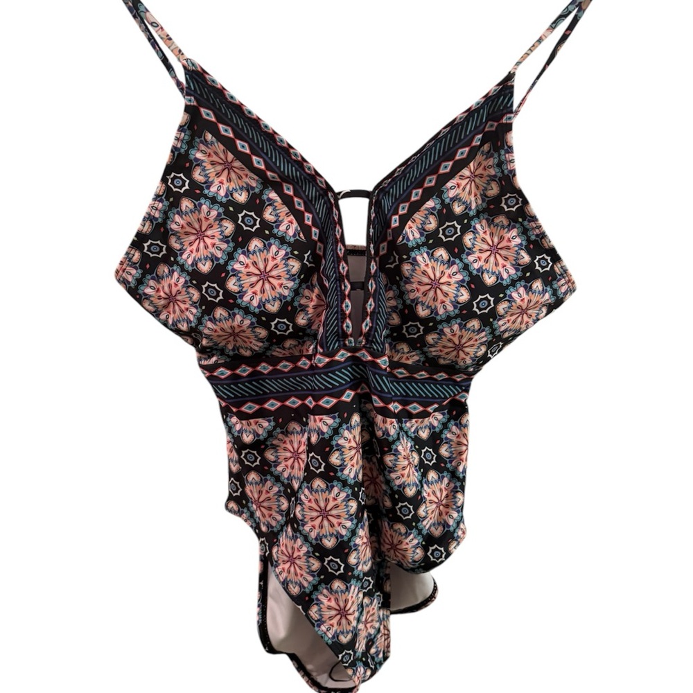 Geometric Floral One-Piece Swimsuit